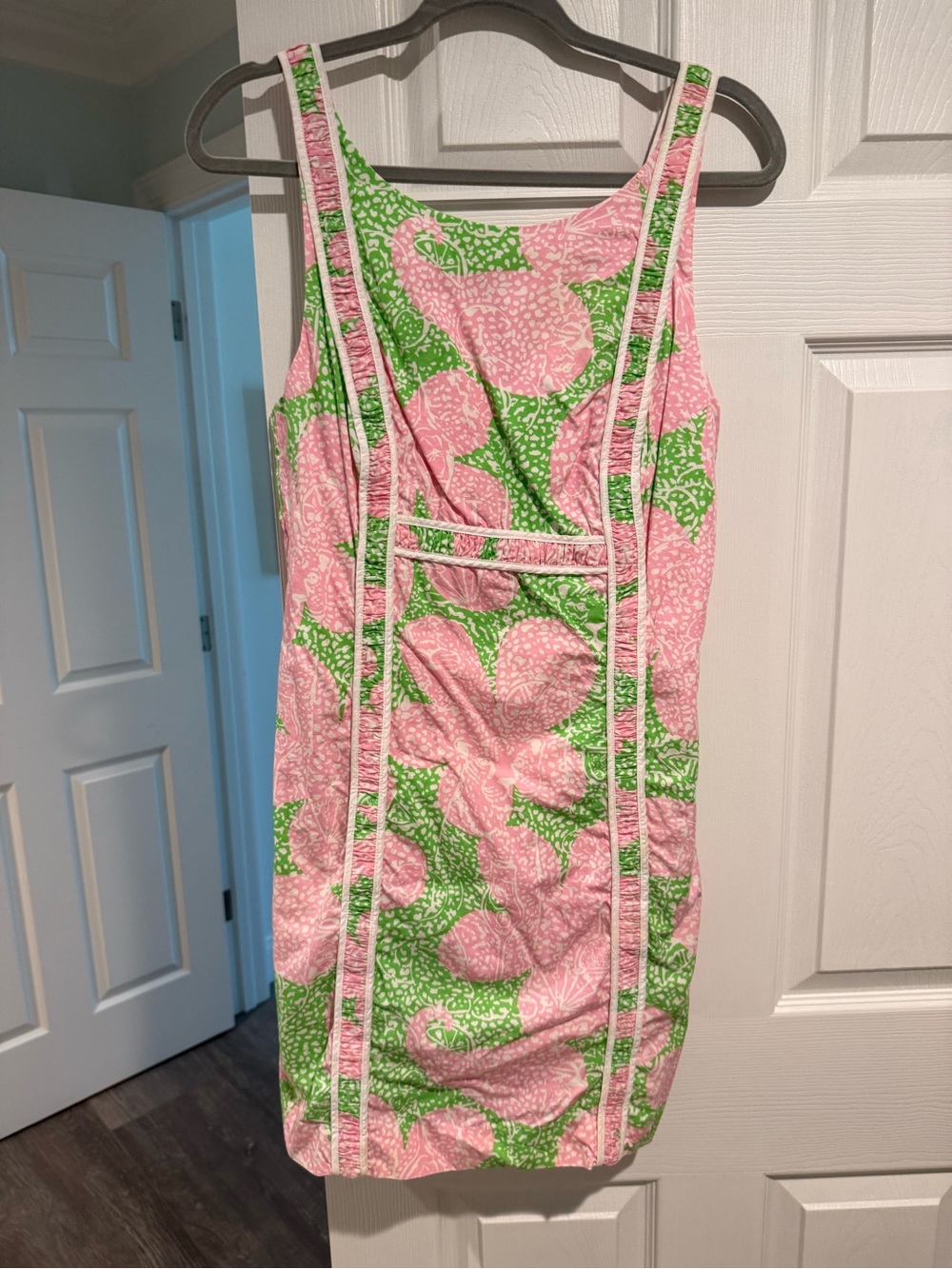 Lilly Pulitzer Pink & Green Floral Tank Sheath Dress